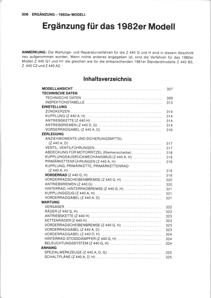 Kawasaki Z 440 A2 A3 C2 D3 D2 Reparaturanleitung Werkstatthandbuch Z440 Manual 