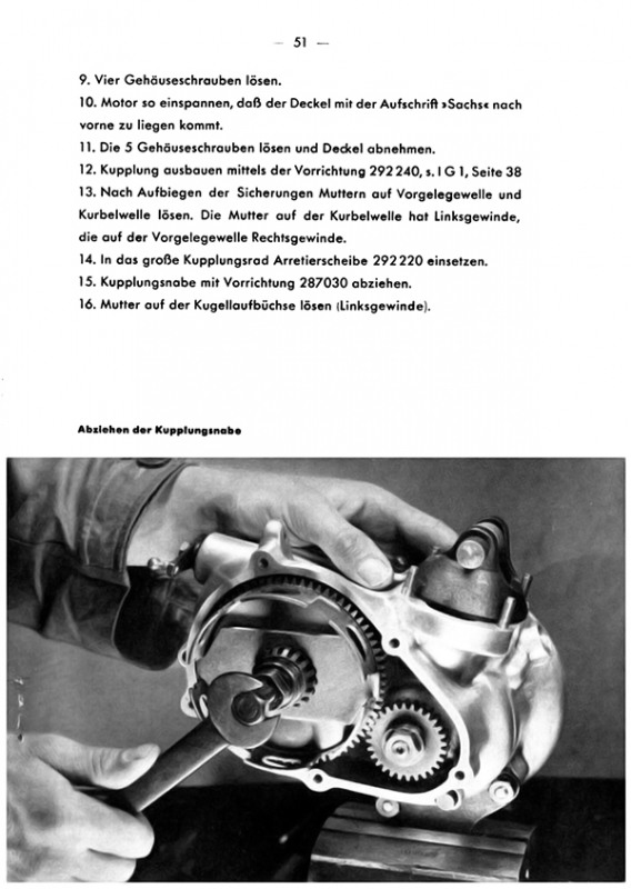 Sachs 98 CC PISTONE nasale 1936 MANUALE MANUALE MOTORE BICICLETTA-MOTORE 