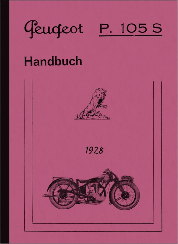 Peugeot P 105 S Operating Instructions Manual Motorcycle Manual