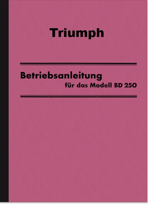 Triumph BD 250 BD250 Bedienungsanleitung