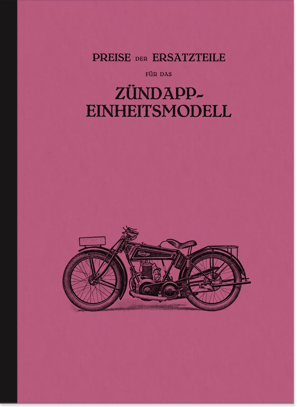 Zündapp standard model EM 250 and EM300 spare parts list Spare parts catalog