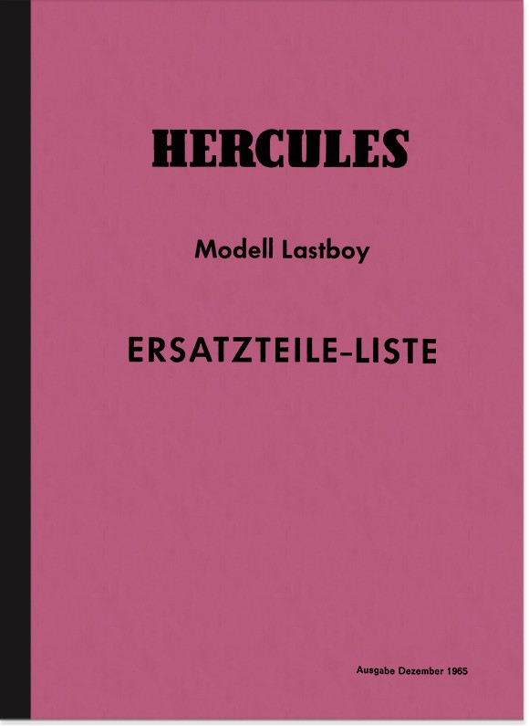 Hercules Lastboy spare parts list Spare parts catalog Parts catalog