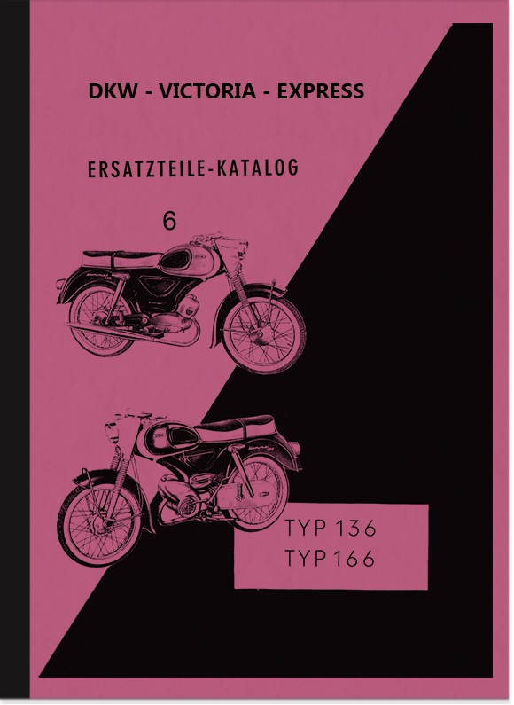 DKW Victoria Express Hummel 1963 Type 136 and 166 Spare Parts List Parts Catalog