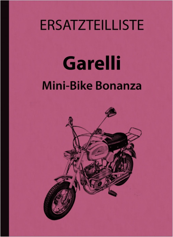 Garelli Bonanza Mini-Bike spare parts list spare parts catalog