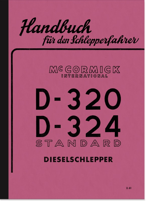 Werkstatthandbuch IHC D-215 D-219 Mc Cormick D-Serie 