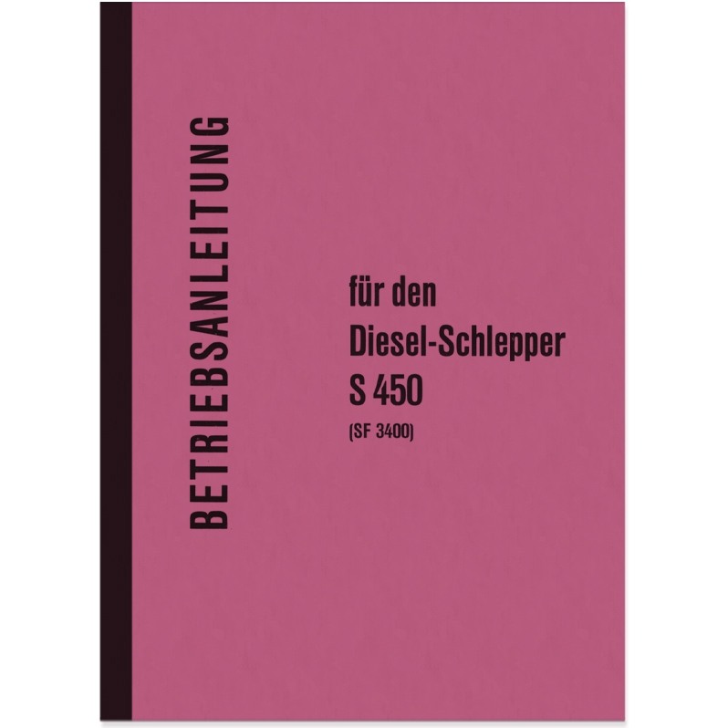 Schlüter S 450 (SF 3400) Schlepper Bedienungsanleitung Betriebsanleitung Handbuch
