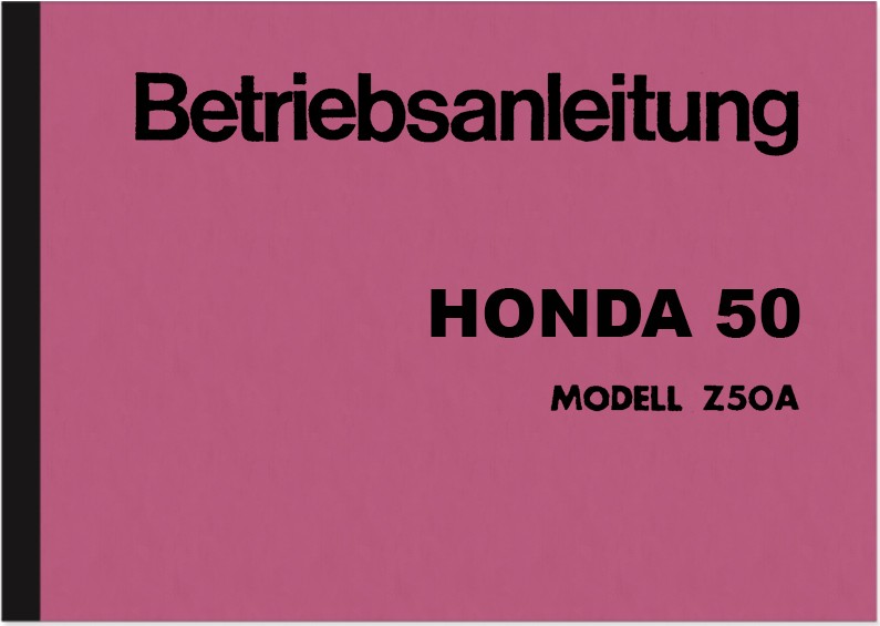 Honda Monkey Z 50 A Operating Instructions Manual Manual Z50A
