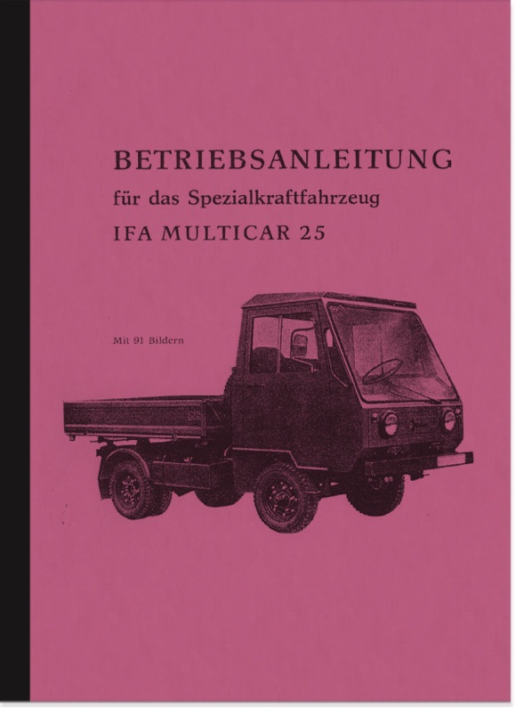 IFA Multicar 25 Bedienungsanleitung Betriebsanleitung Handbuch