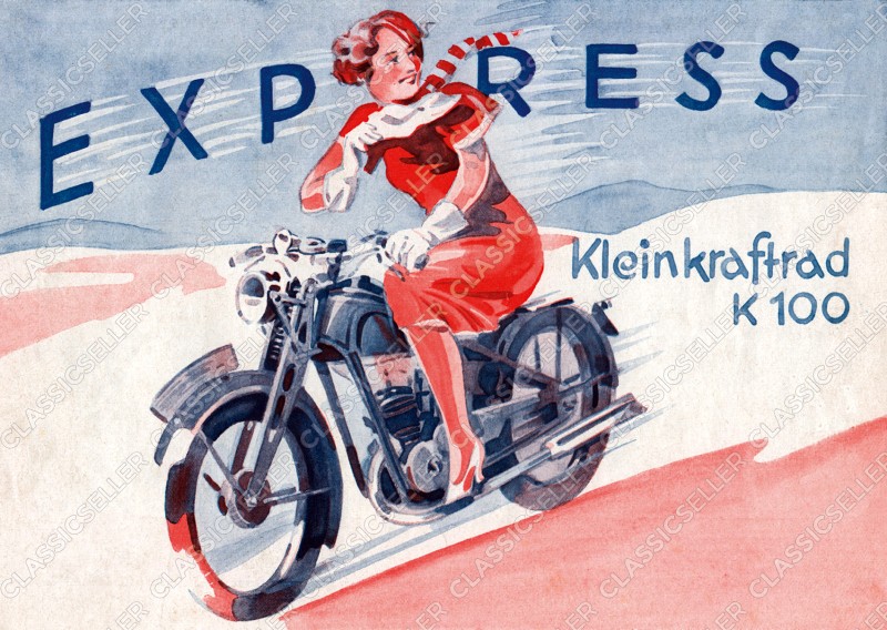 Express K 100 Kleinkraftrad Motorrad Poster Plakat Bild