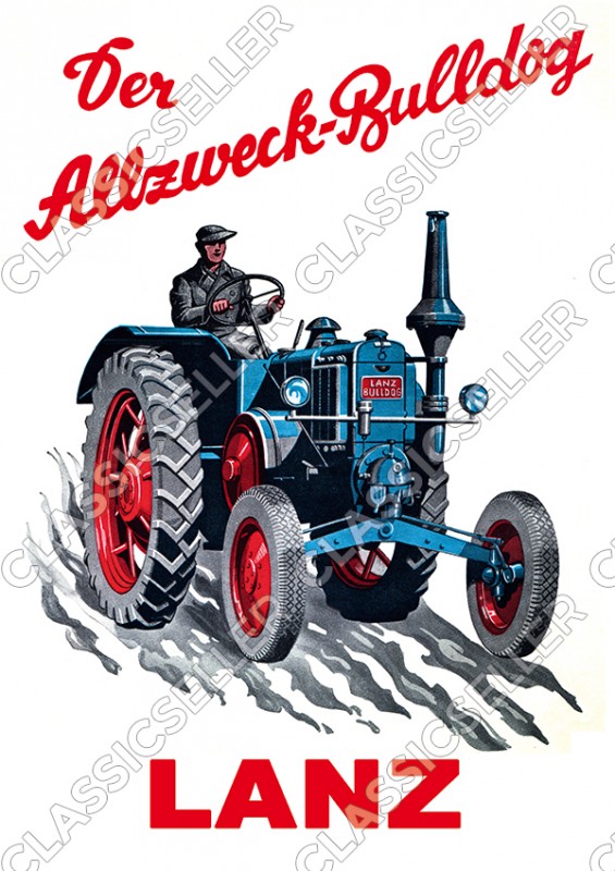 Lanz All-Purpose Bulldog Tractor Poster Picture