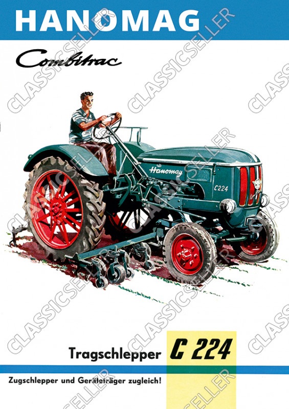 Hanomag Combitrac C 224 C224 Traktor Dieselschlepper Poster