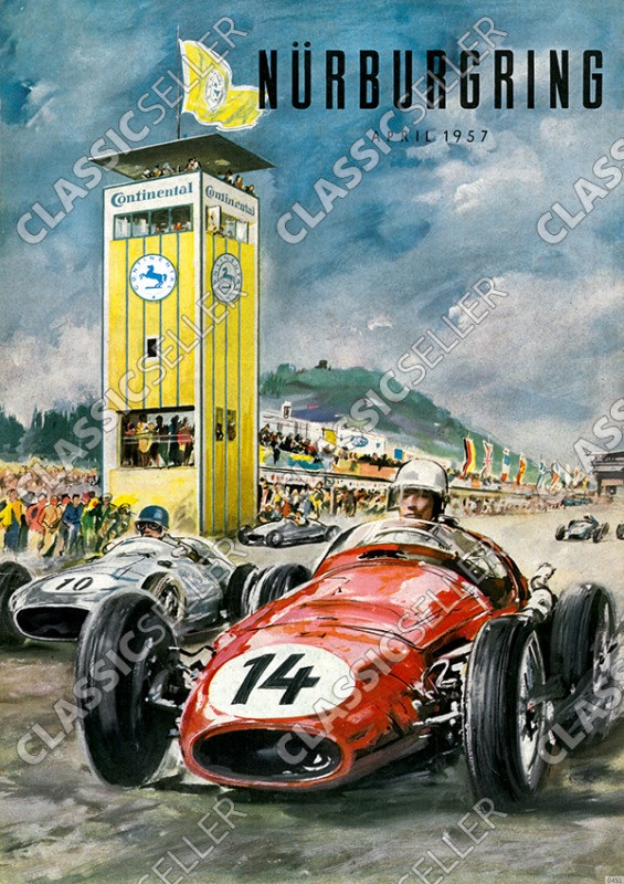 Nürburgring 1957 Rennen Veranstaltung Motorsport Rennsport Continental Reifen Poster