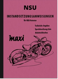 NSU Maxi Reparaturanleitung Montageanleitung Werkstatthandbuch