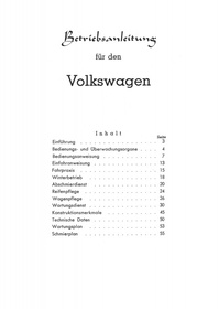 VW Käfer 1200 Operating Instructions Manual Operating Instructions