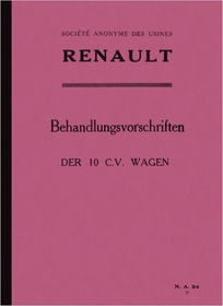 Renault 10 CV user manual