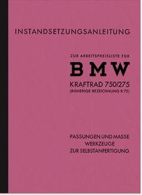 BMW R 75 WH 750/275 Beschreibung und Anleitung zur Selbstanfertigung der Spezialwerkzeuge