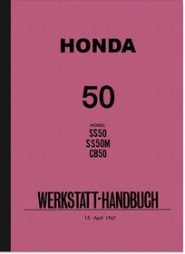 Honda SS 50, SS 50 M, CB 50 Reparaturanleitung Montageanleitung Werkstatthandbuch