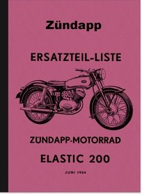 Zündapp Elastic 200 spare parts list Spare parts catalog