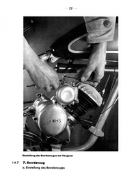 Sachs 98 ccm Nasenkolben 1937 Reparaturanleitung 98ccm Motor Montage