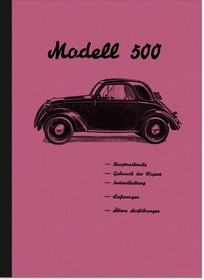 Fiat 500 Topolino Operating Instructions Manual Operating Instructions
