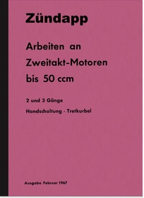 Zündapp Motor 50 ccm Typ 265 266 405 412 Combinette Reparaturanleitung Werkstatthandbuch