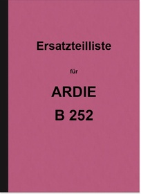 Ardie B 252 Ersatzteilliste Ersatzteilkatalog Teilekatalog B252 Motorrad