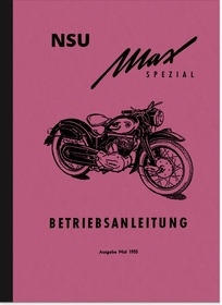 NSU Max Spezial Bedienungsanleitung Motorrad