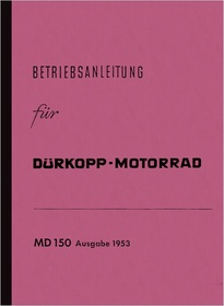 Dürkopp MD 150 operating instructions