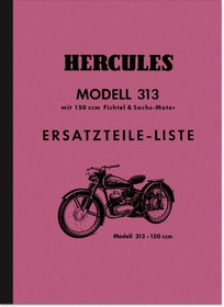 Hercules 313 Ersatzteilliste Ersatzteilkatalog Teilekatalog Sachs 150 ccm
