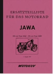 Jawa 125 ccm type 355/0 and 175 ccm type 356/0 spare parts list spare parts catalog parts catalog