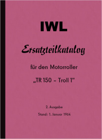 IWL Troll 1 Motor Scooter Spare Parts List Spare Parts Catalogue Parts Catalogue