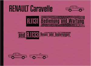 Renault Caravelle (R.1131/R.1133) user manual