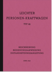 VW Typ 82 K1 Kübelwagen Bedienungsanleitung Betriebsanleitung Handbuch
