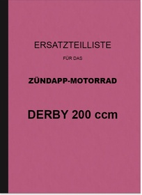 Zündapp Derby 175 Ersatzteilliste Ersatzteilkatalog DB Spare Parts Catalog List 
