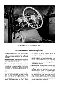 Opel Olympia und Kapitän 1947-1957 Operating Instructions Manual