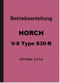 Horch V-8 Typ 830-R Bedienungsanleitung V8