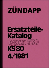 Zündapp KS 80 KS80 530 Touring spare parts list spare parts catalog parts catalog parts list