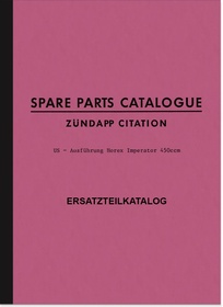 Zündapp Citation Horex Imperator US spare parts list spare parts catalog