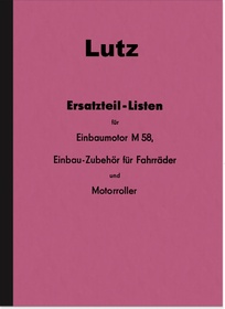 Lutz M 58 motor built-in motor spare parts list spare parts catalog parts catalog