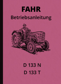 Fahr D133N und D133T Dieselschlepper Bedienungsanleitung