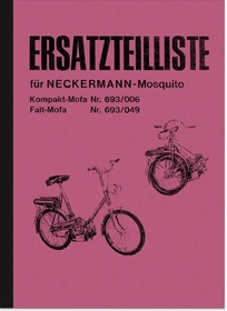 Garelli Neckermann Mosquito Kompakt Falt Mofa Ersatzteilliste Ersatzteilkatalog Teilekatalog