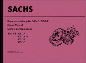 Sachs 505 Motor Reparaturanleitung Werkstatthandbuch