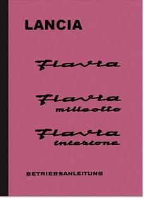 Lancia Flavia Operating Instructions Manual
