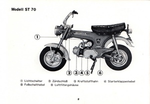 Honda Dax ST 50 70 Bedienungsanleitung Betriebsanleitung Handbuch ST50 ST70