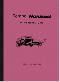 Tempo Hanseat Operating Instructions Manual Operating Instructions