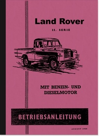 Land Rover Type 88 and Type 109 Series II 2 Operating Instructions Manual Manual