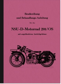 NSU NSU-D 201/OS Bedienungsanleitung Betriebsanleitung Handbuch Beschreibung