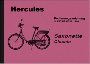 Hercules Sachs Saxonette Classic Bedienungsanleitung Betriebsanleitung Handbuch