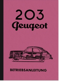 Peugeot 203 Operating Instructions Manual