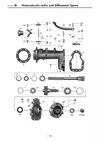 Hela (Hermann Lanz) Diesel tractor D 12 S operating instructions and spare parts list
